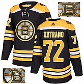 Bruins 72 Frank Vatrano Black With Special Glittery Logo Adidas Jersey,baseball caps,new era cap wholesale,wholesale hats